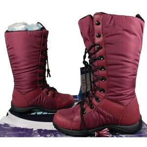 NEW Baffin Women's Chicago Nylon Upper Water Resistant Snow Boots 6 M Dark Red
